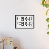 Funny Fart Zone Bathroom Print – Humorous Toilet Poster