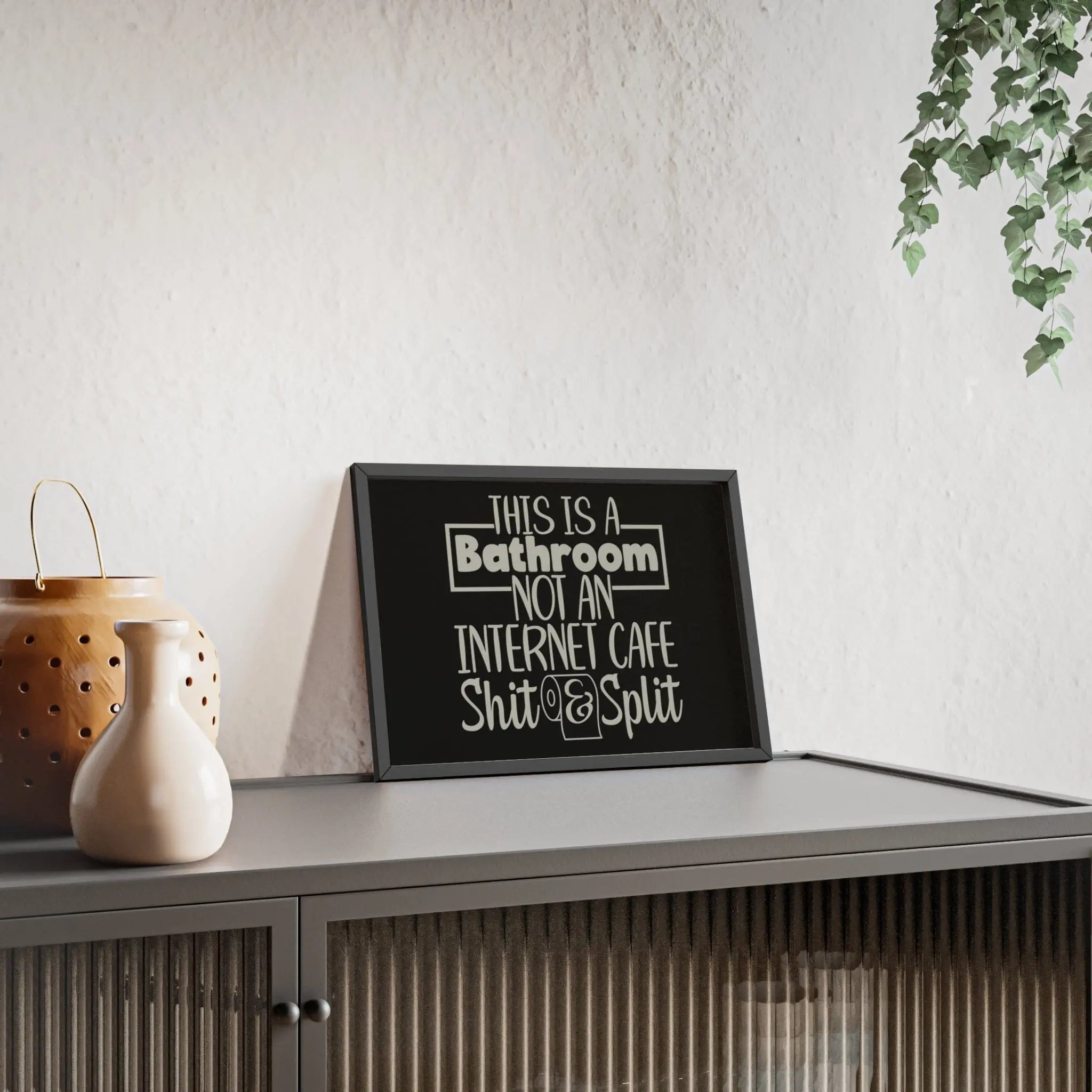 Funny Internet Cafe Bathroom Print | Toilet Poster