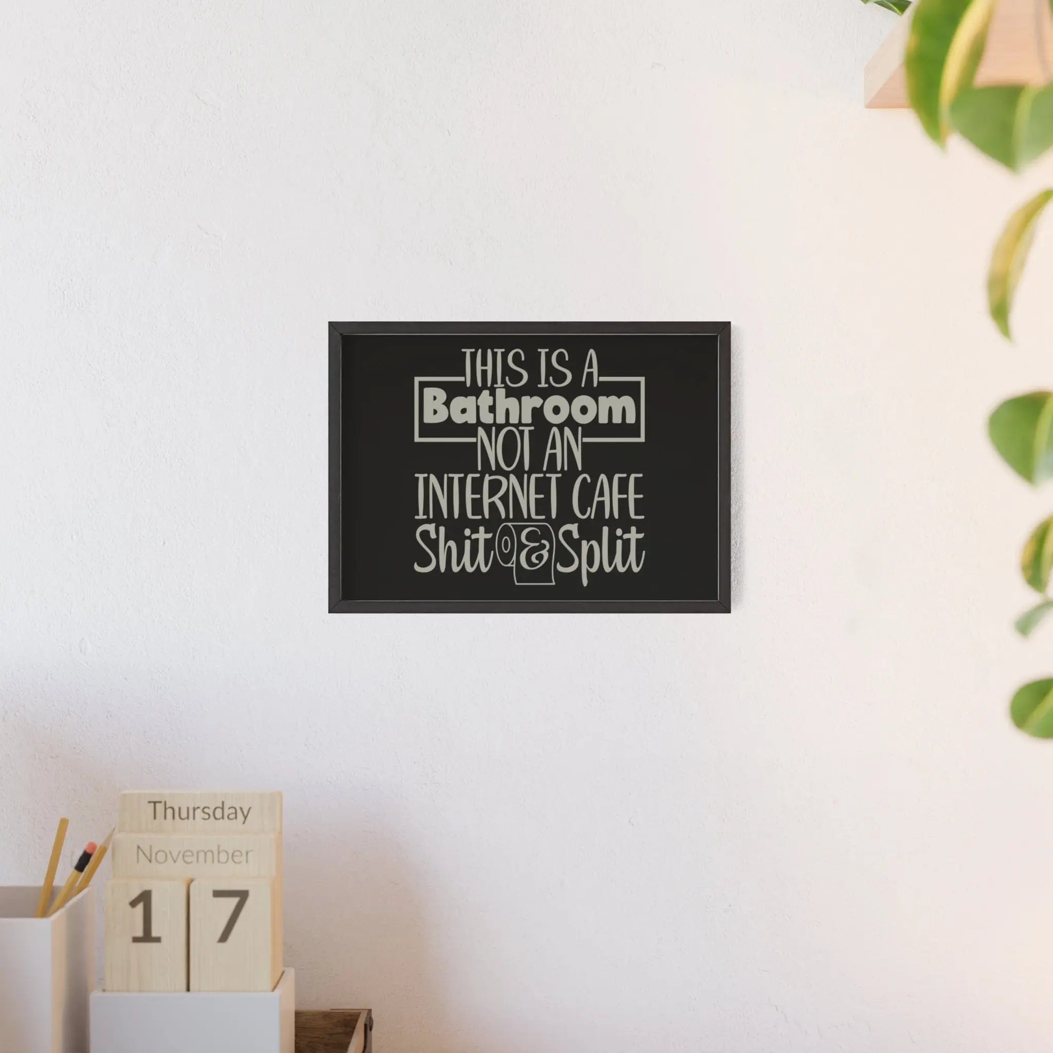 Funny Internet Cafe Bathroom Print | Toilet Poster