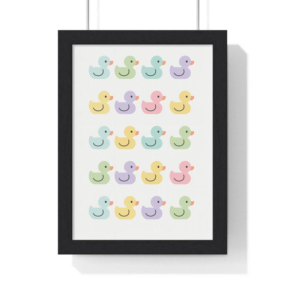 Pastel Rubber Duck Poster | Cute Bathroom Print