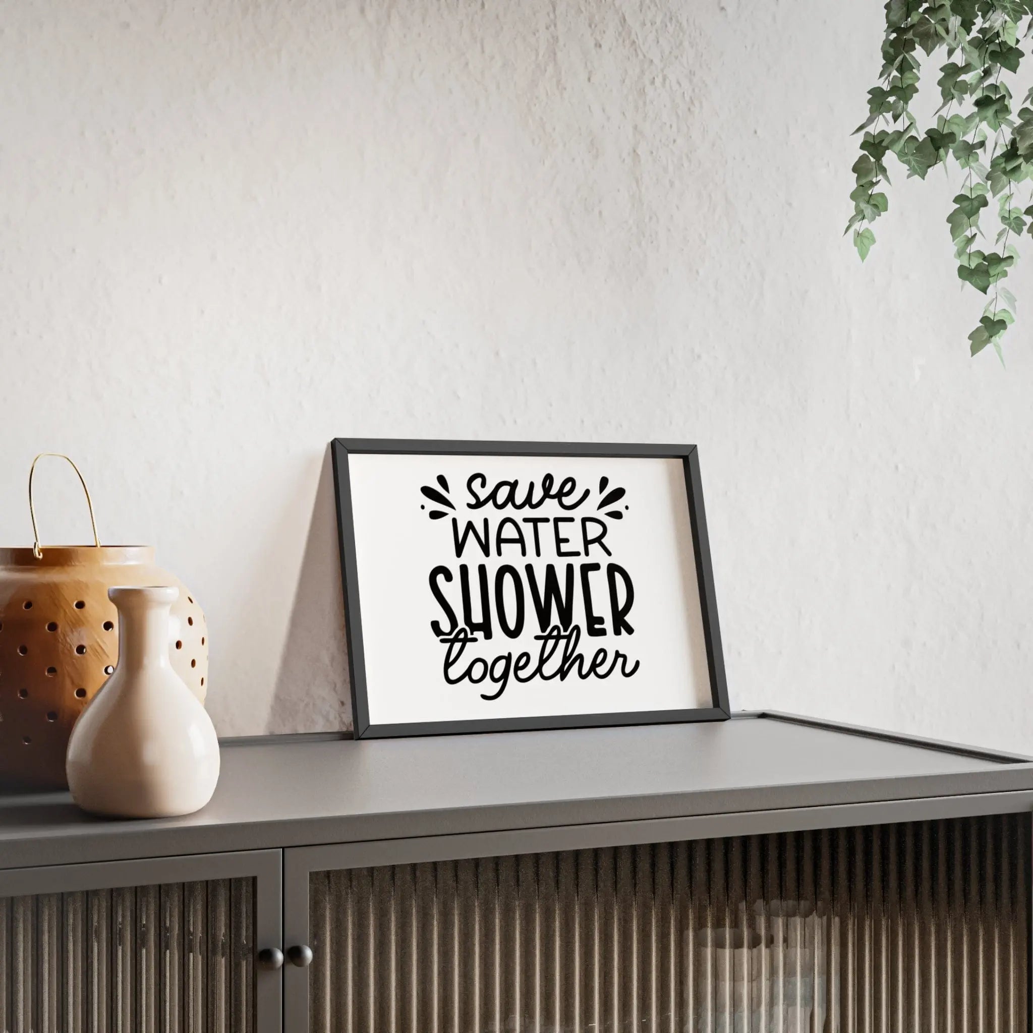 Save Water Shower Together Print | Funny Bathroom Wall Art