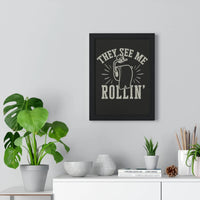 They See Me Rollin’ Funny Bathroom Print | Toilet Paper Wall Art