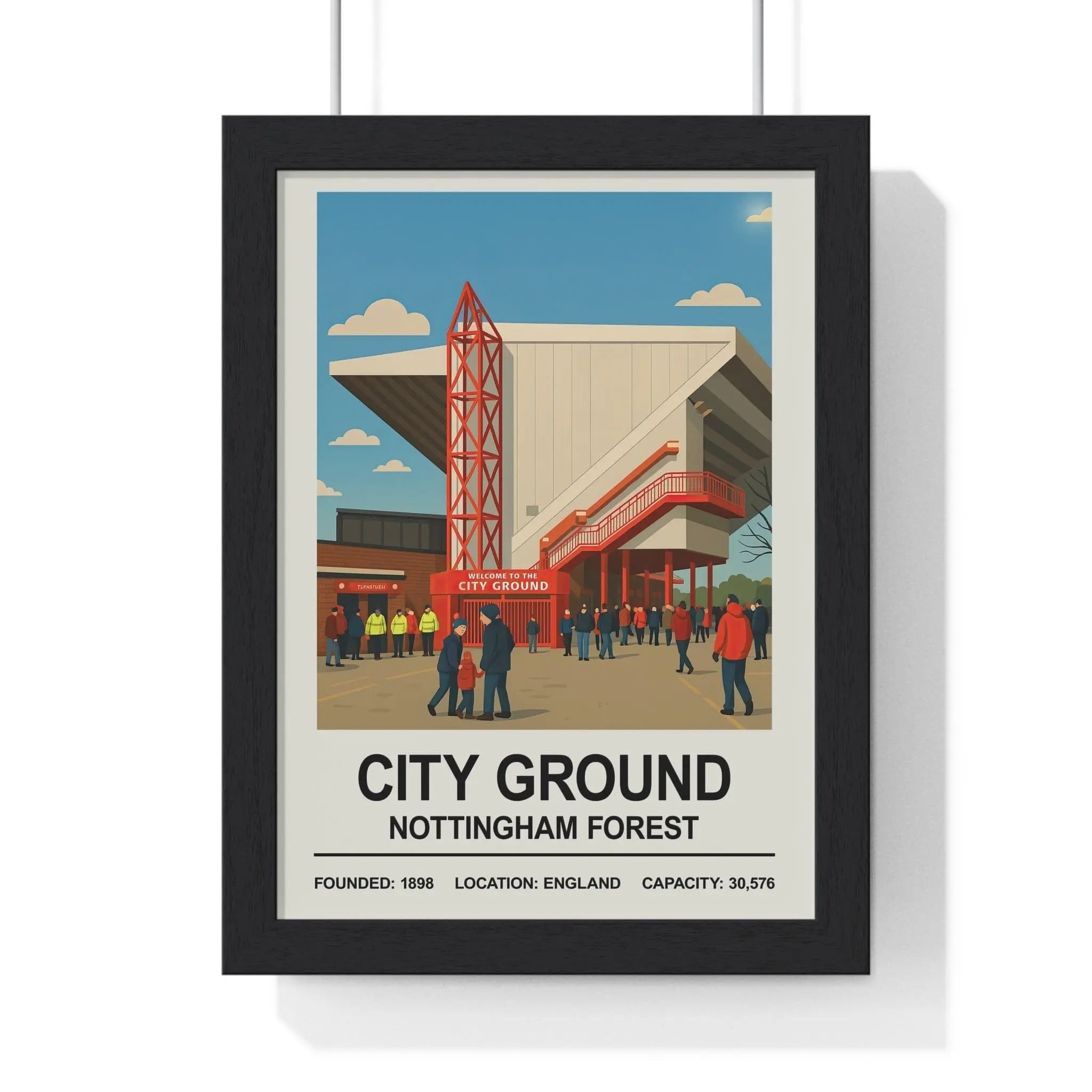 Nottingham Forest City Ground Stadium Print