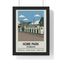 Plymouth Argyle Home Park Stadium Print | Hand-Illustrated Theatre of Greens Wall Art | Green Army Gift