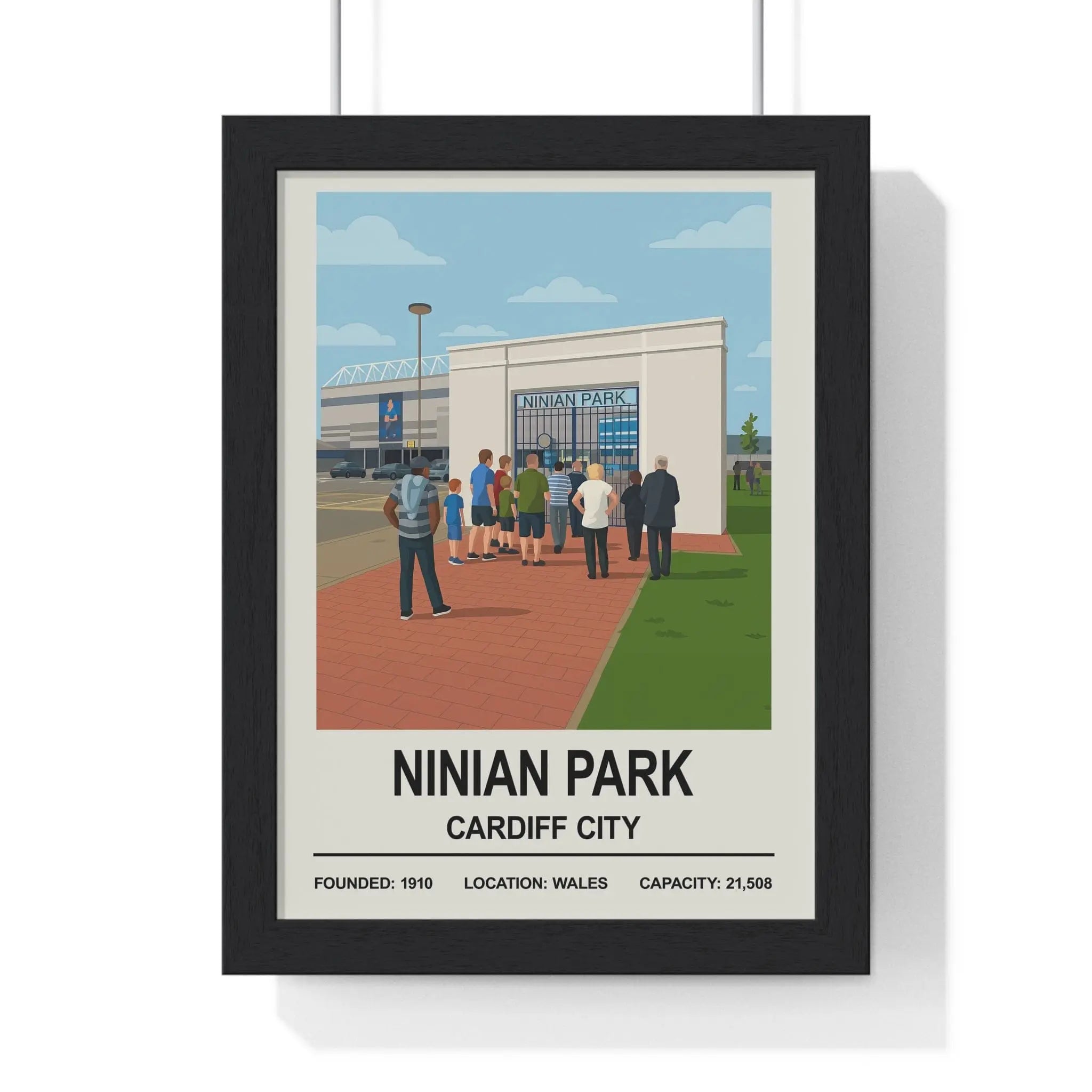 Cardiff City Ninian Park Stadium Print