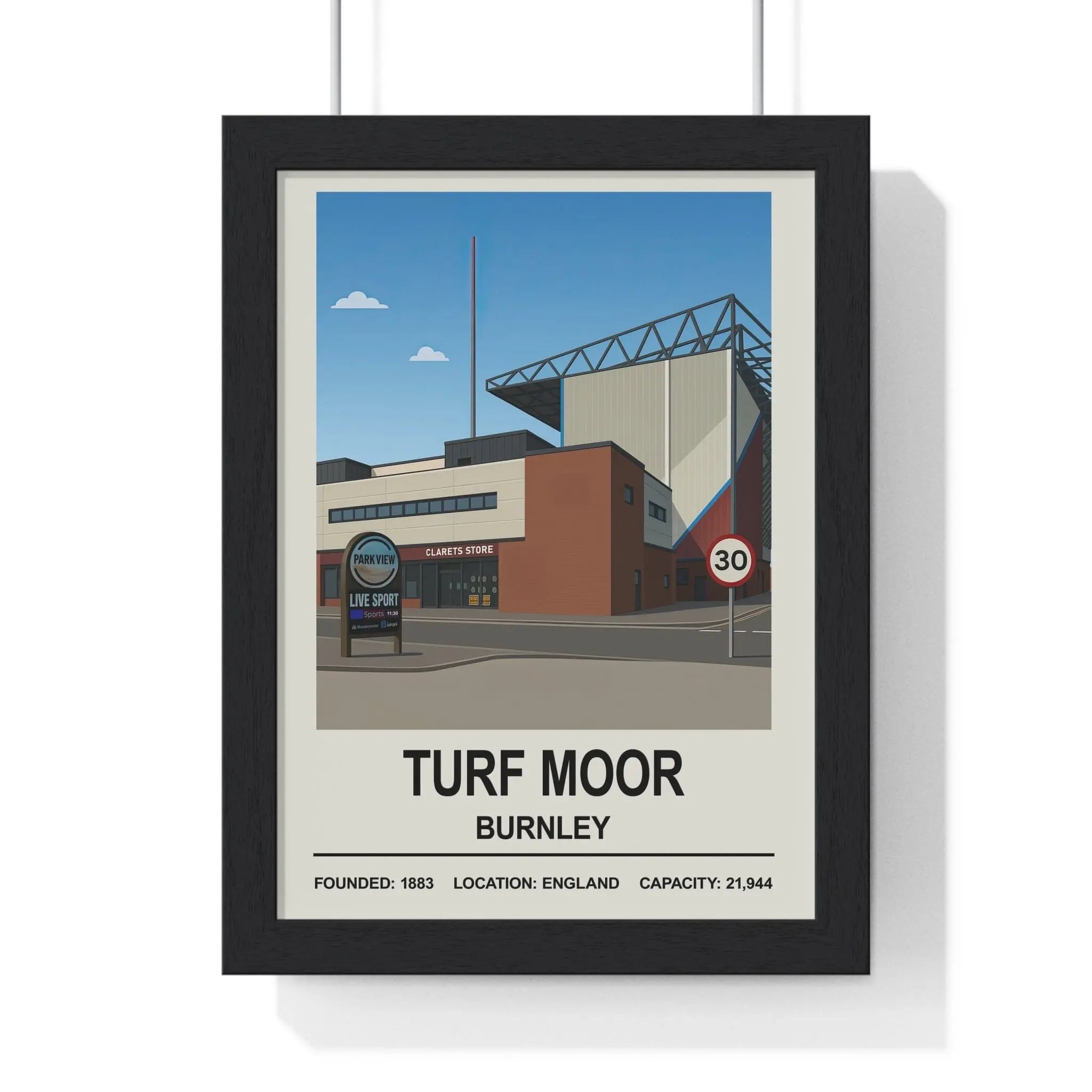 Burnley Turf Moor Stadium Print