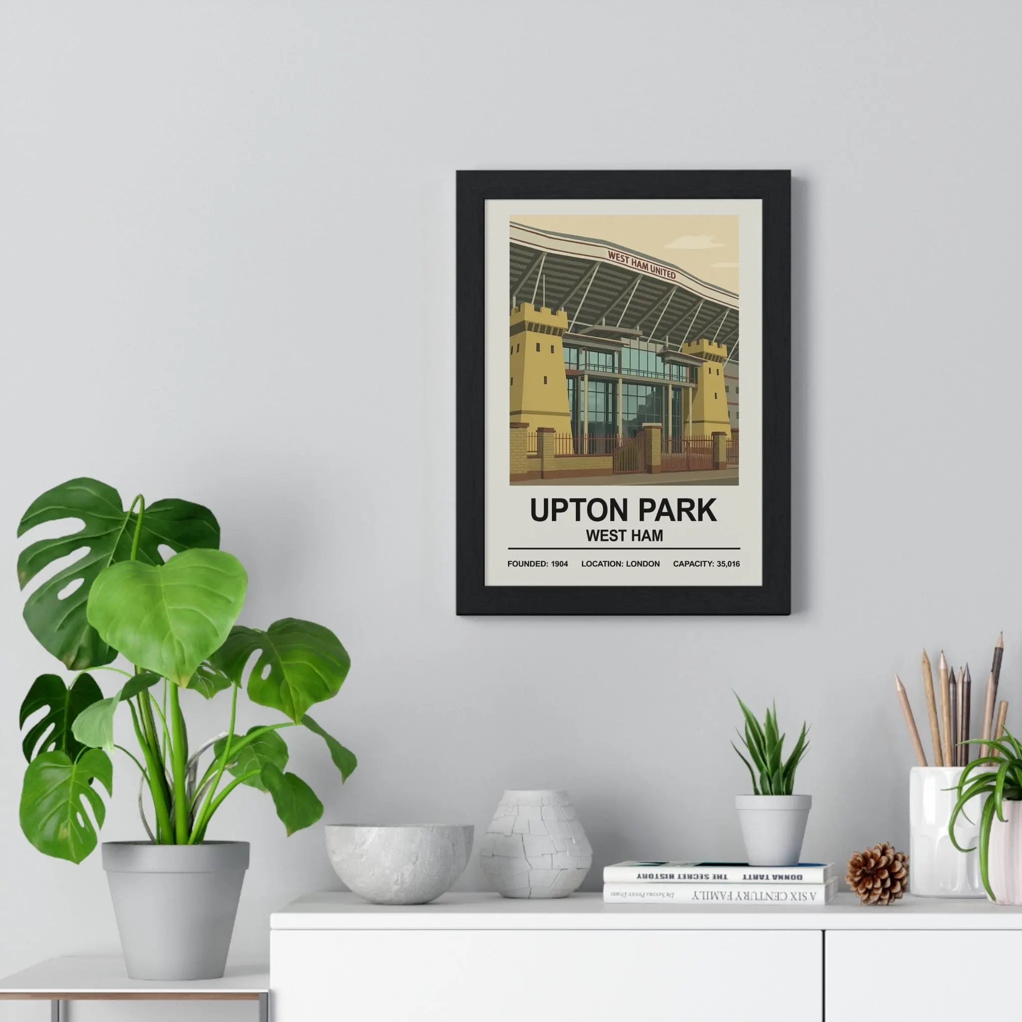 West Ham Upton Park & Boleyn Ground Stadium Print