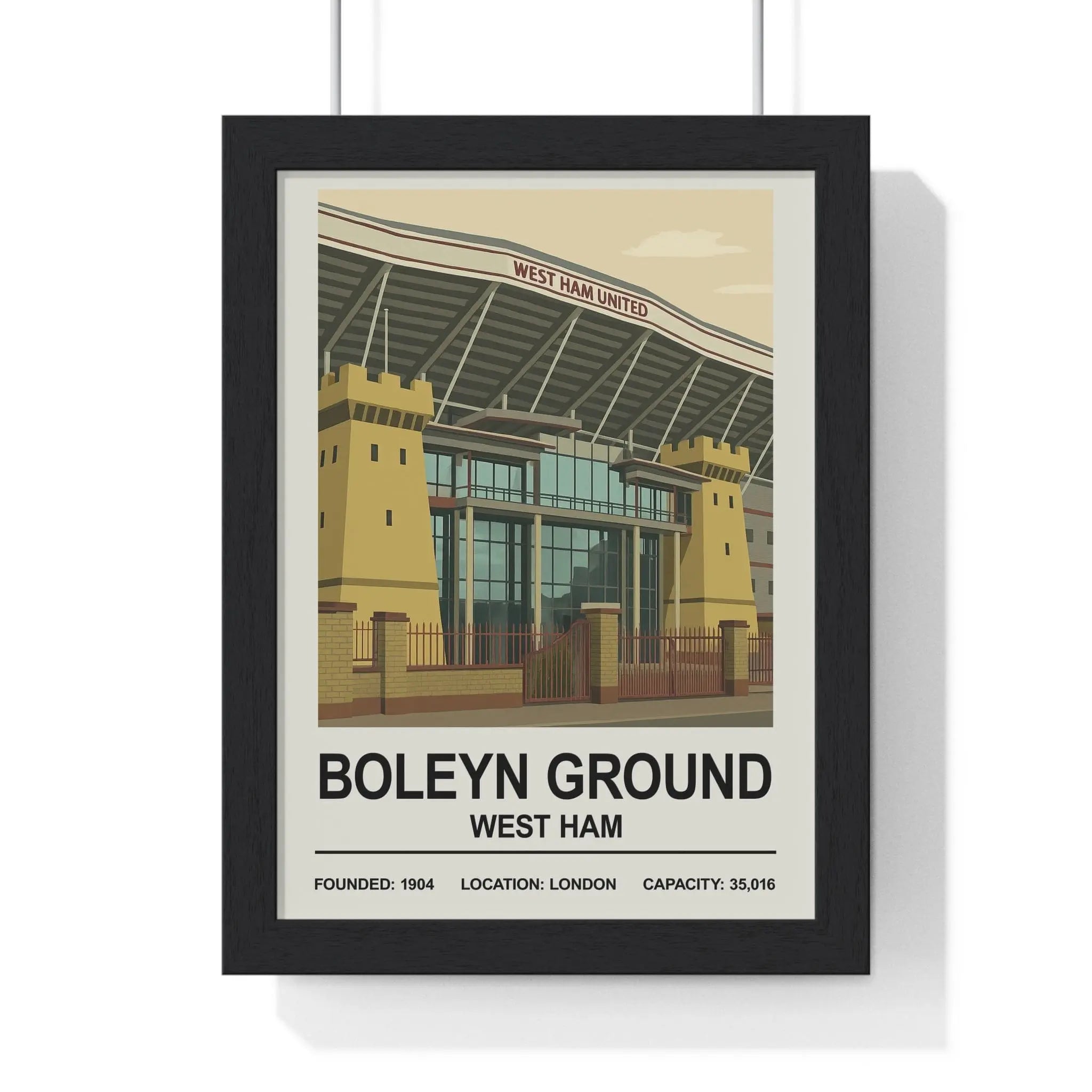 West Ham Upton Park & Boleyn Ground Stadium Print