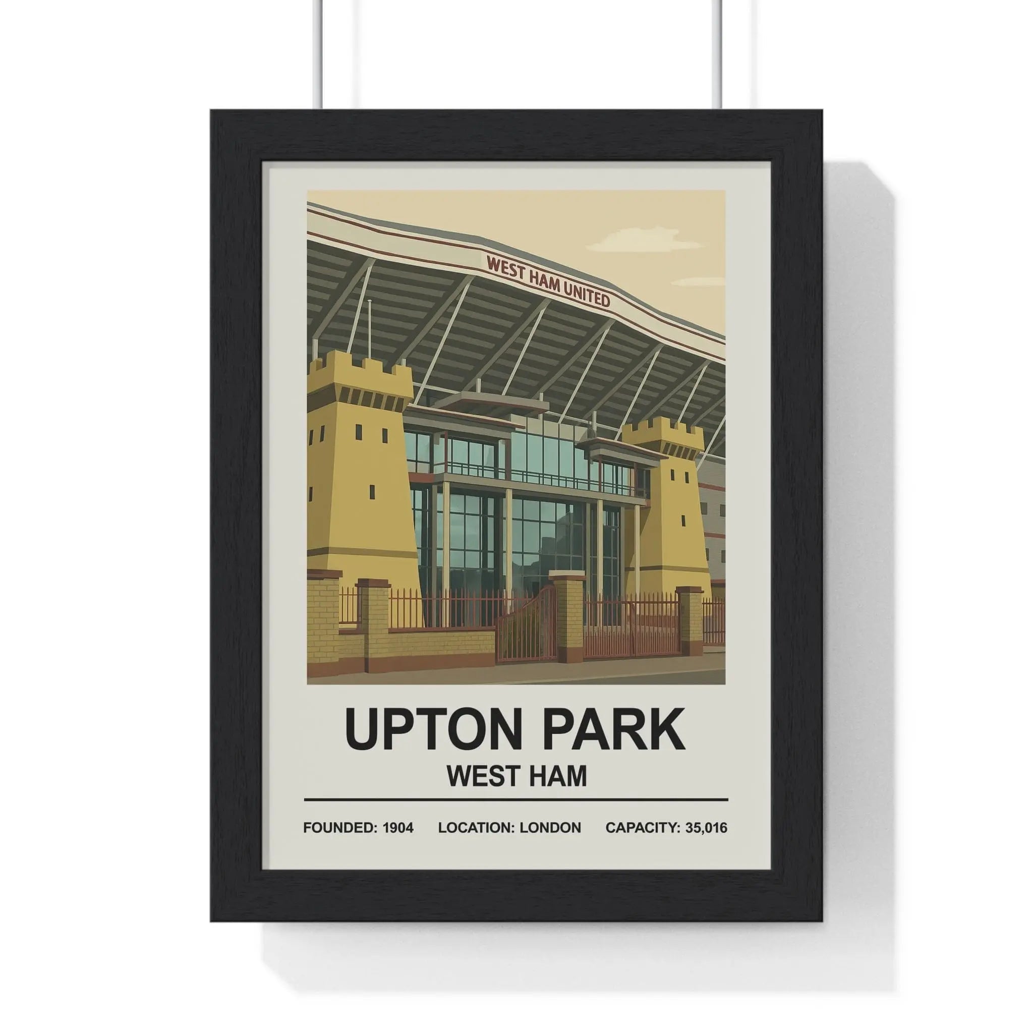 West Ham Upton Park & Boleyn Ground Stadium Print