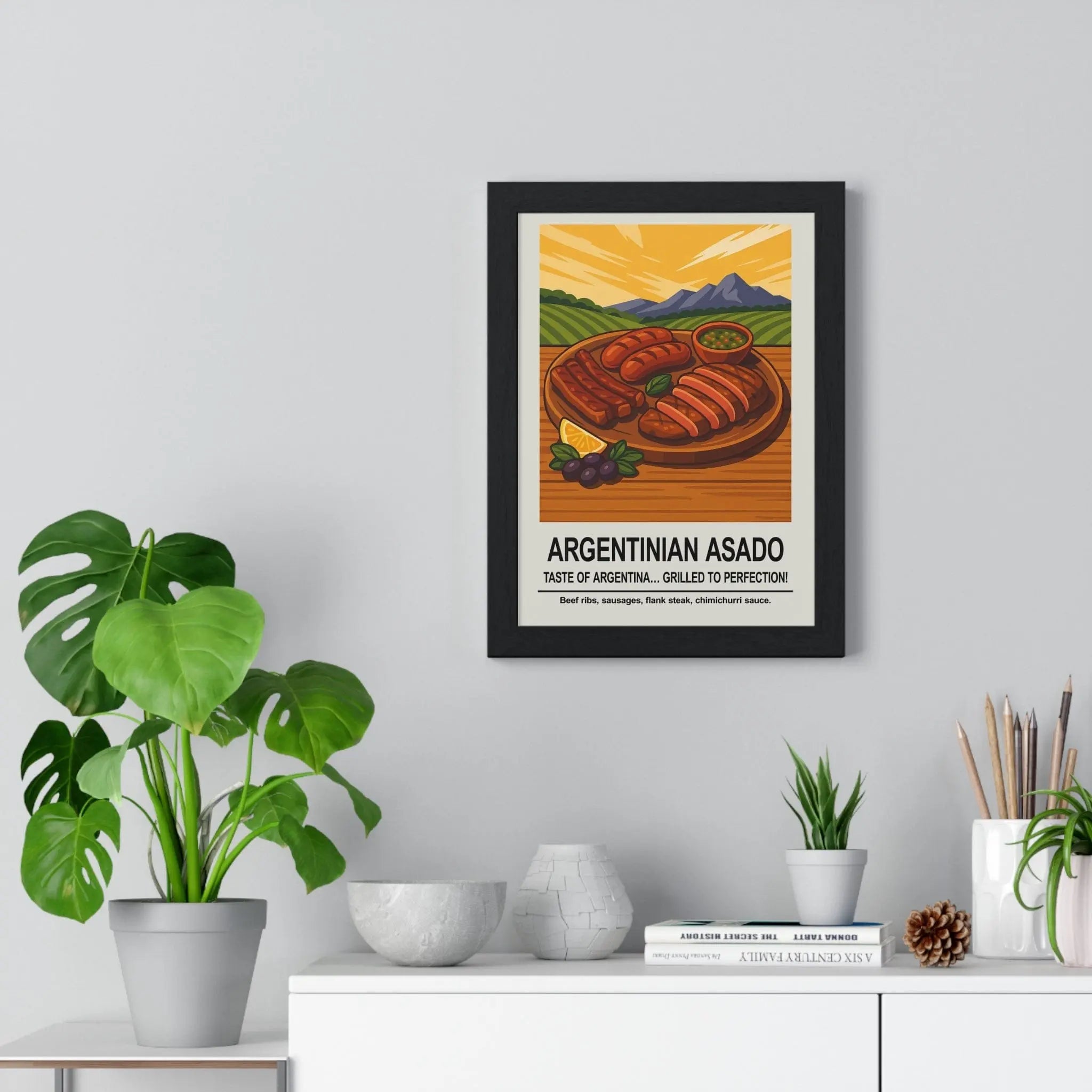 Argentinian Asado Poster | Kitchen Wall Art | BBQ Food Print