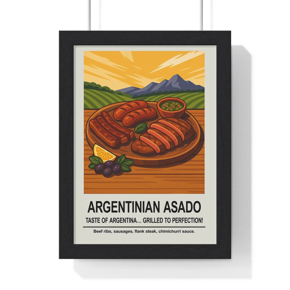 Argentinian Asado Poster | Kitchen Wall Art | BBQ Food Print