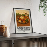 Bratwurst & Sauerkraut Kitchen Wall Art – German Food Poster Print