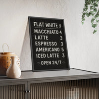 Chalkboard Coffee Menu Poster – Kitchen Wall Art