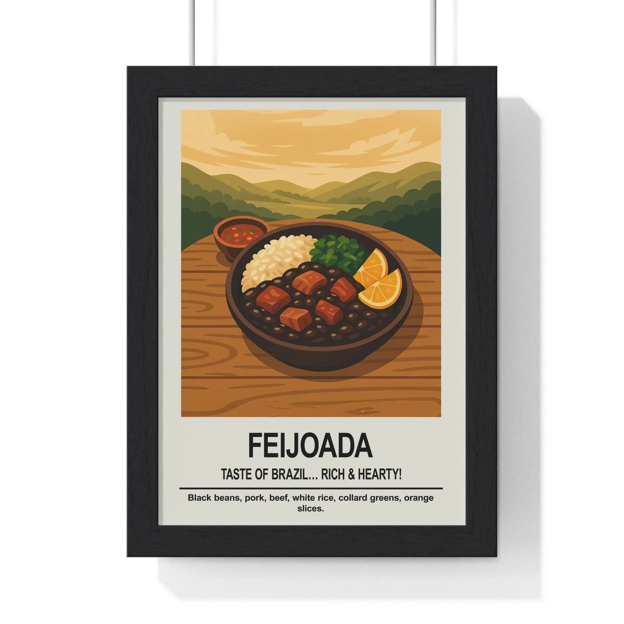 Feijoada Kitchen Wall Art – Brazilian Food Poster Print