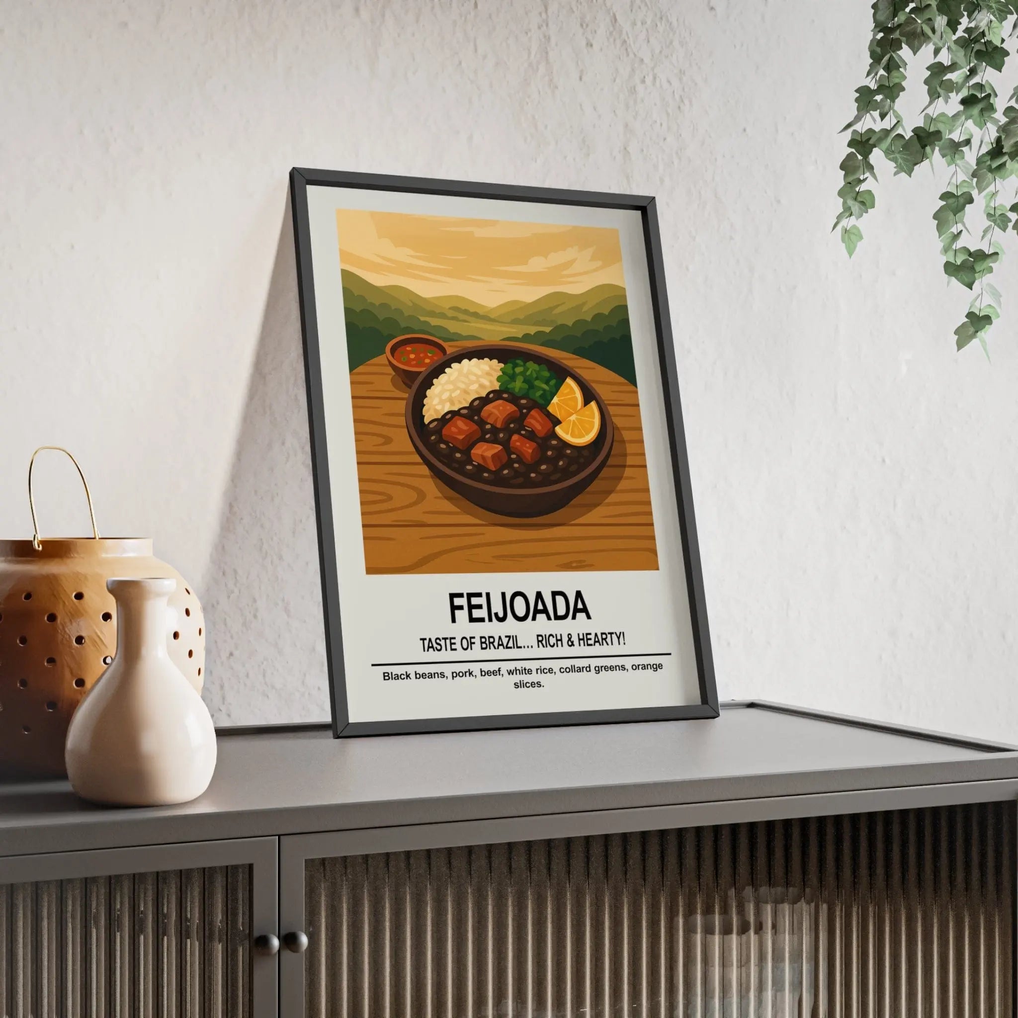 Feijoada Kitchen Wall Art – Brazilian Food Poster Print