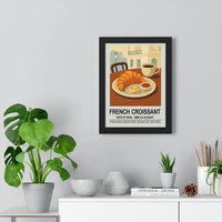 French Croissant Wall Art – Paris Café Kitchen & Dining Room Print