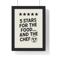 Funny Kitchen Wall Art – 5 Star Food & Chef Print