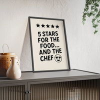 Funny Kitchen Wall Art – 5 Star Food & Chef Print