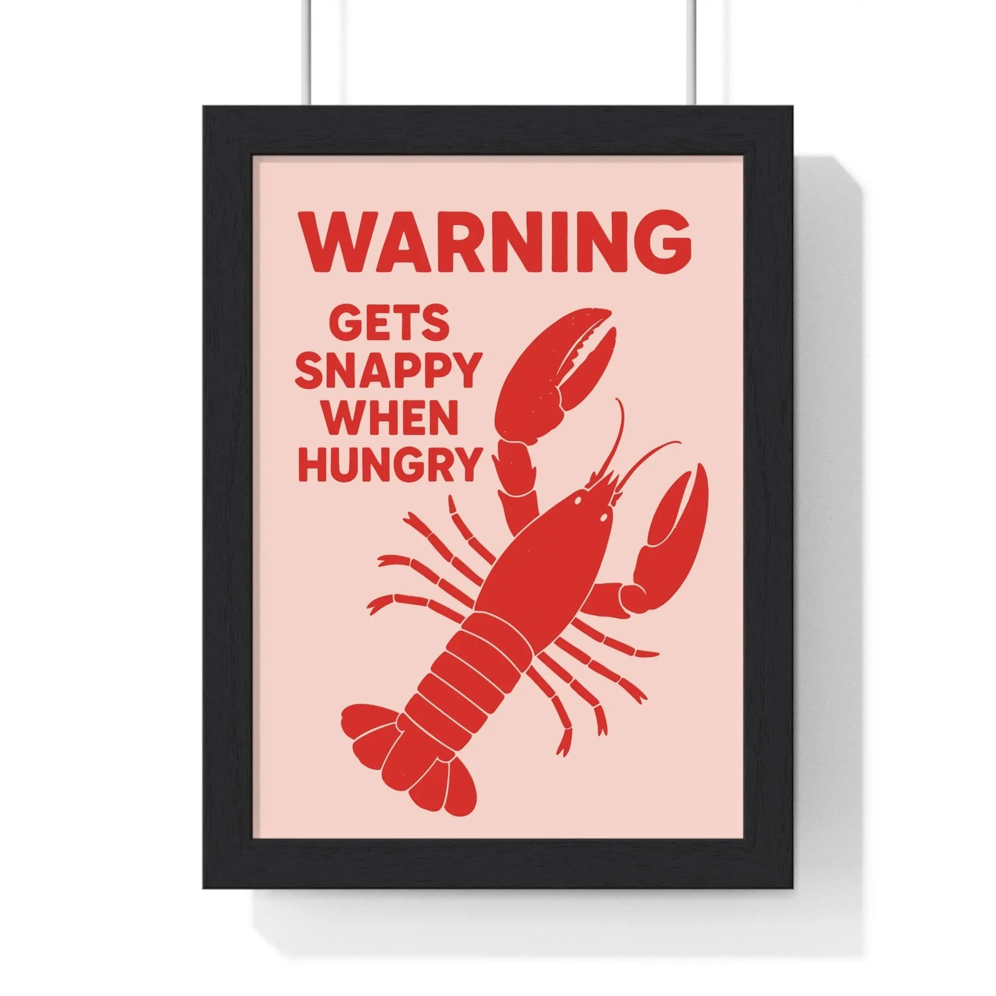 Funny Lobster Poster – Snappy When Hungry – Bold Kitchen Wall Art