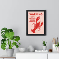 Funny Lobster Poster – Snappy When Hungry – Bold Kitchen Wall Art