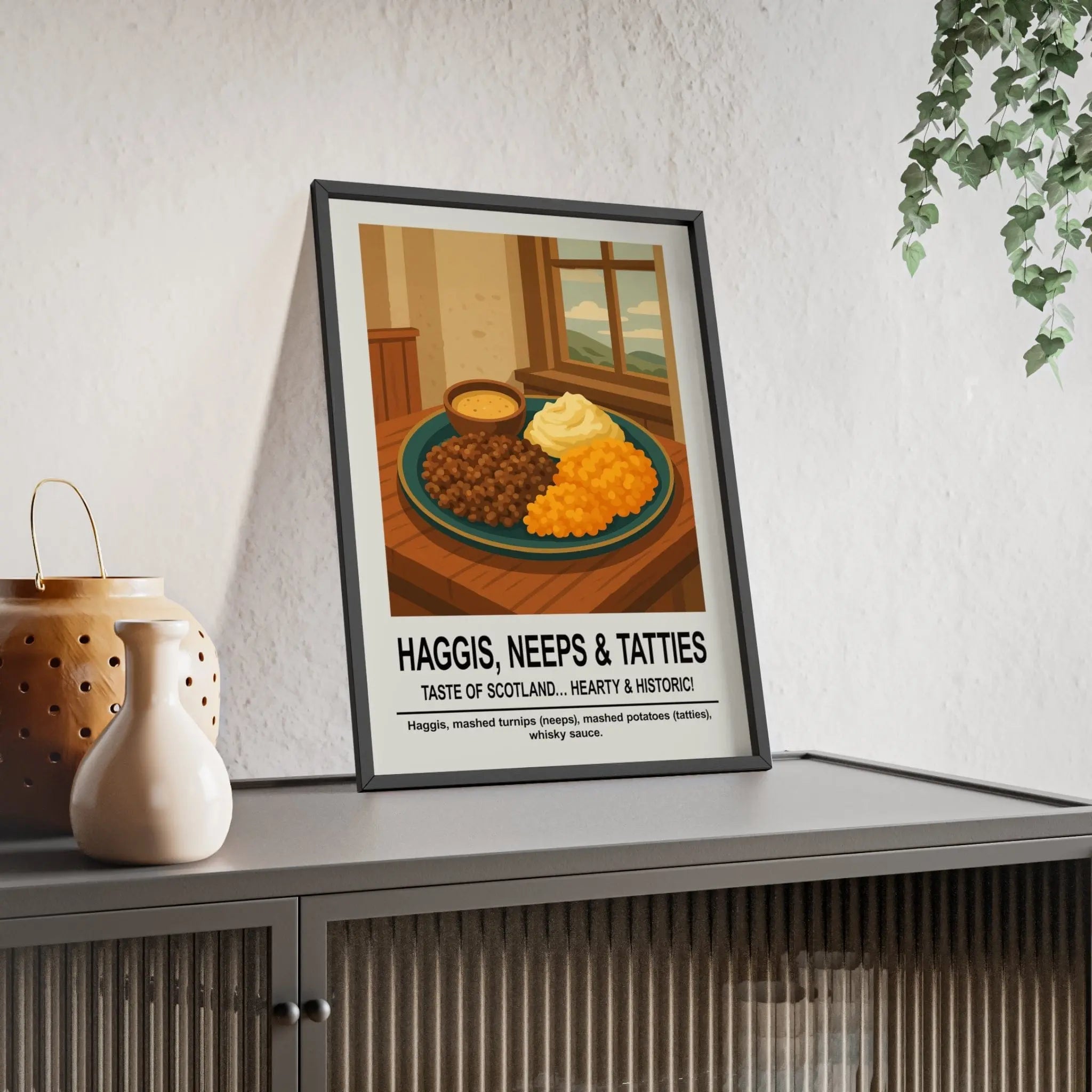 Haggis Neeps & Tatties Poster | Scottish Kitchen Wall Art