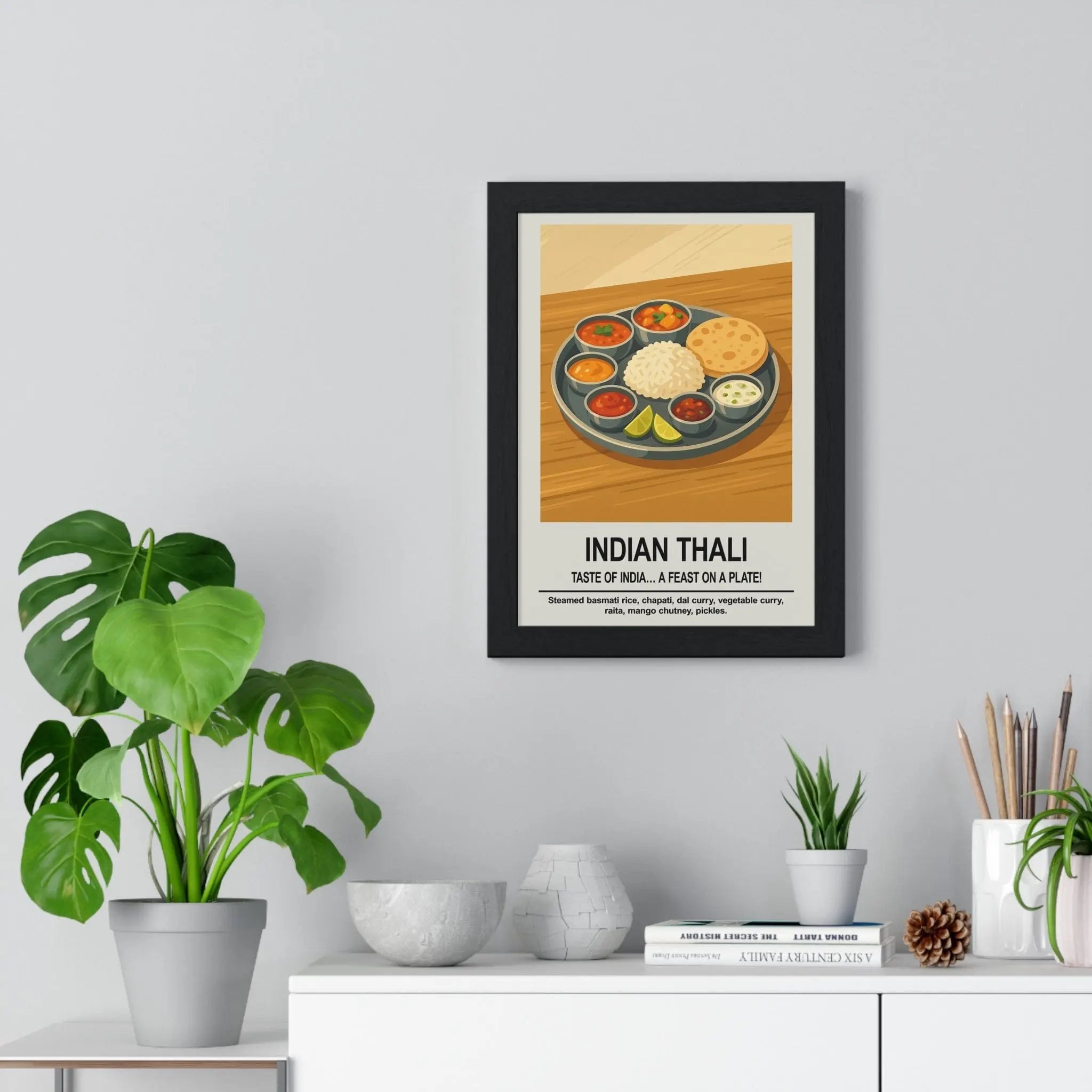 Indian Thali Wall Art – Indian Kitchen & Dining Room Décor Print