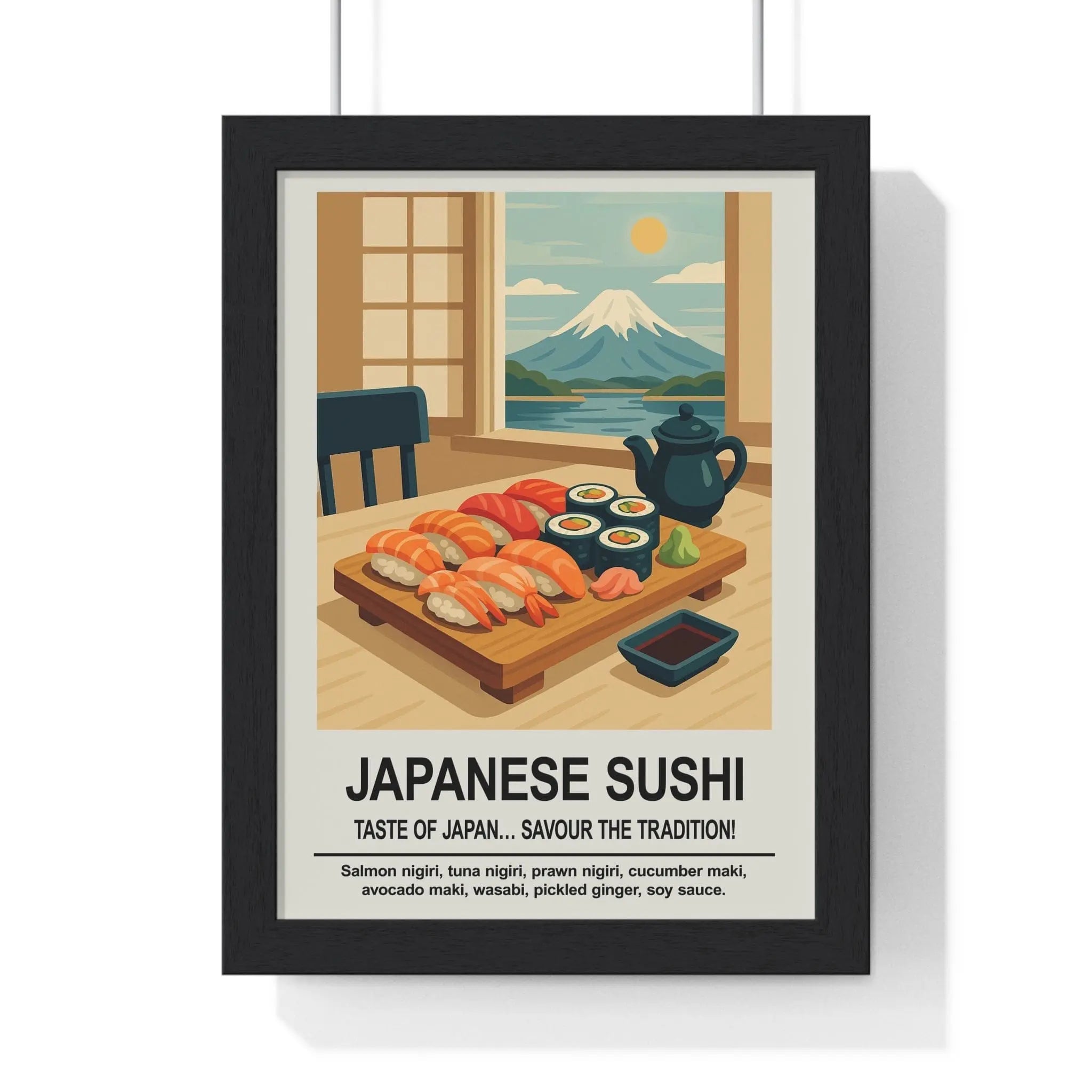 Japanese Sushi Kitchen Wall Art – Japanese Food Poster Print