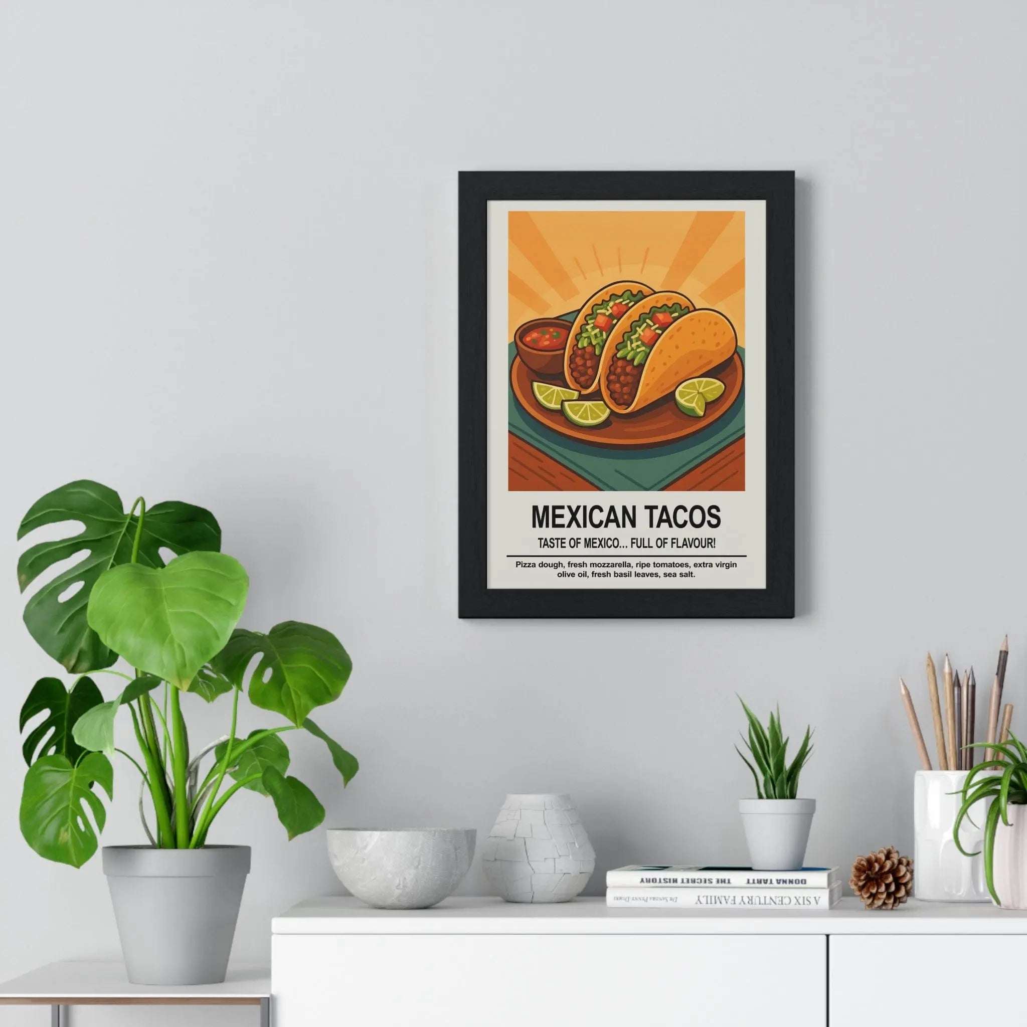 Mexican Tacos Kitchen Wall Art – Mexican Food Poster Print
