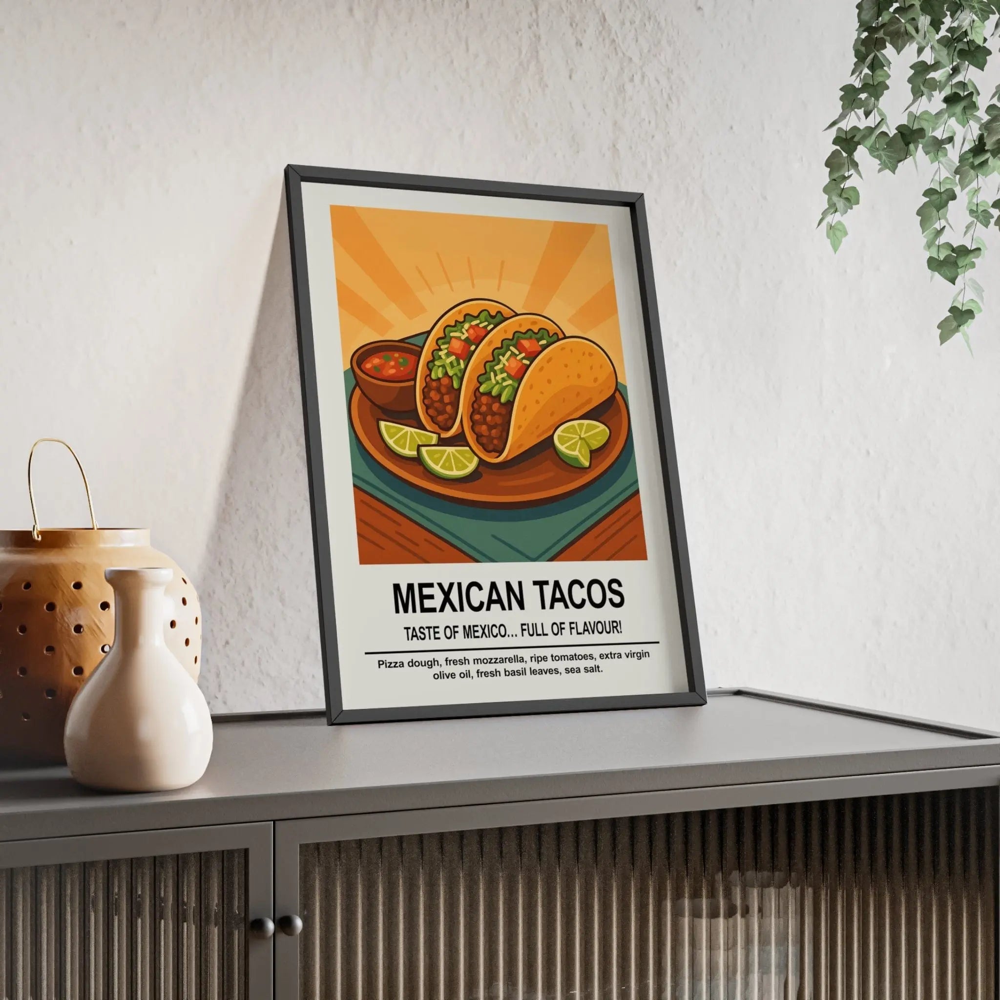 Mexican Tacos Kitchen Wall Art – Mexican Food Poster Print