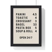 Retro Food Menu Poster – Kitchen Wall Art