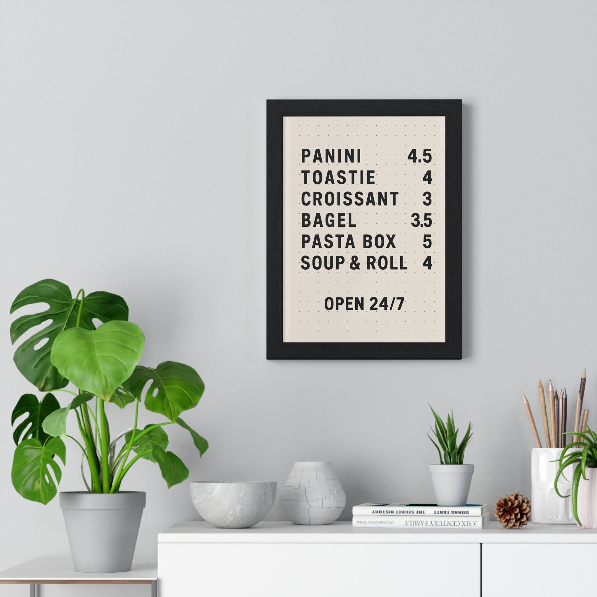 Retro Food Menu Poster – Kitchen Wall Art