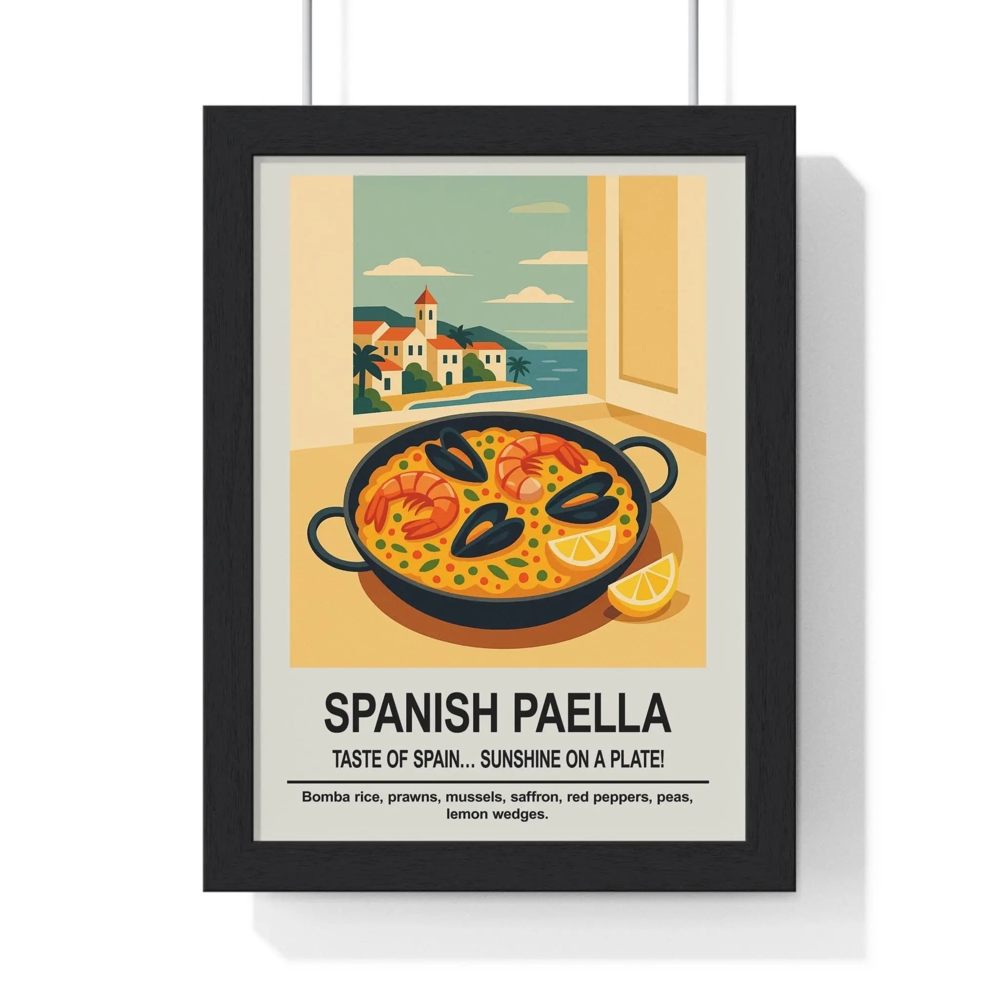 Spanish Paella Kitchen Wall Art – Spanish Food Poster Print