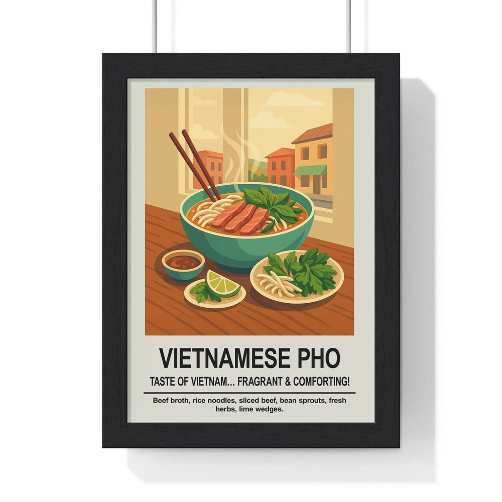 Vietnamese Pho Poster | Kitchen Wall Art | Asian Food Print
