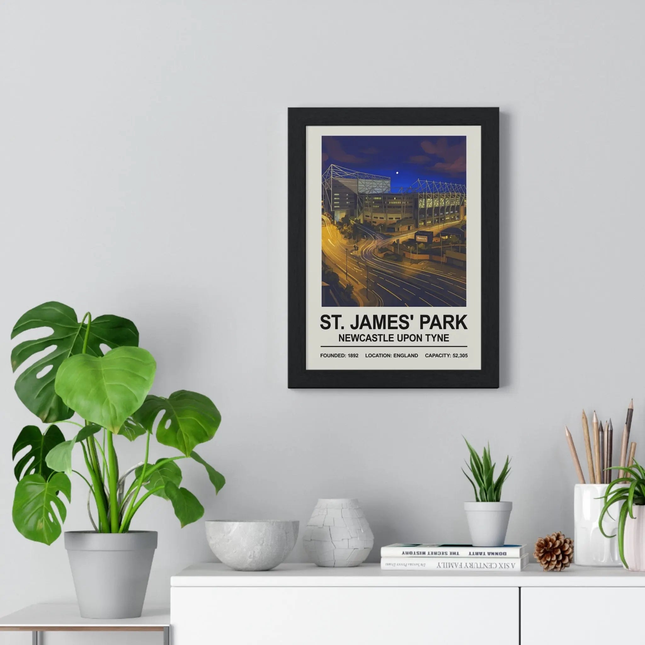 St. James Park Newcastle Night Edition Stadium Print