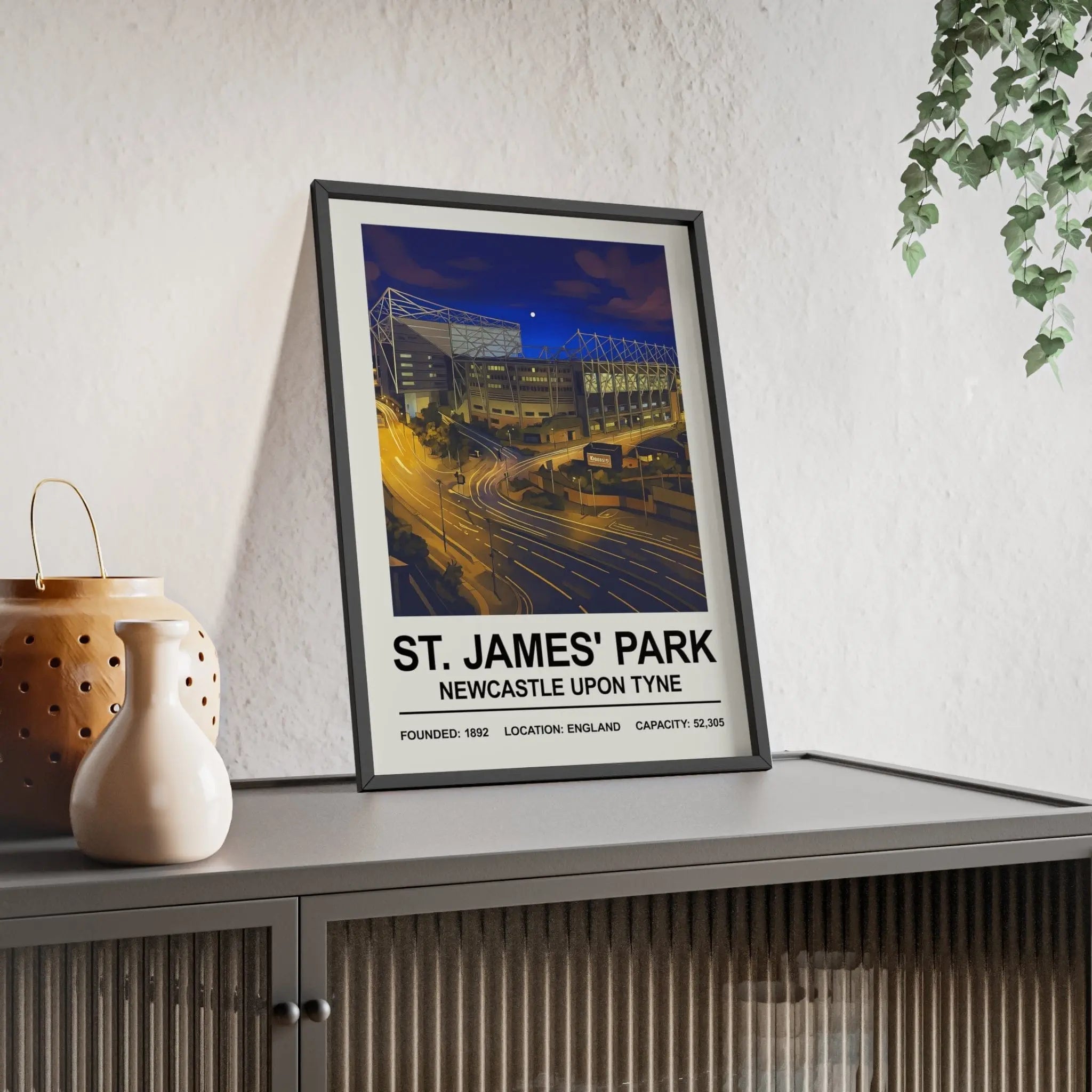 St. James Park Newcastle Night Edition Stadium Print