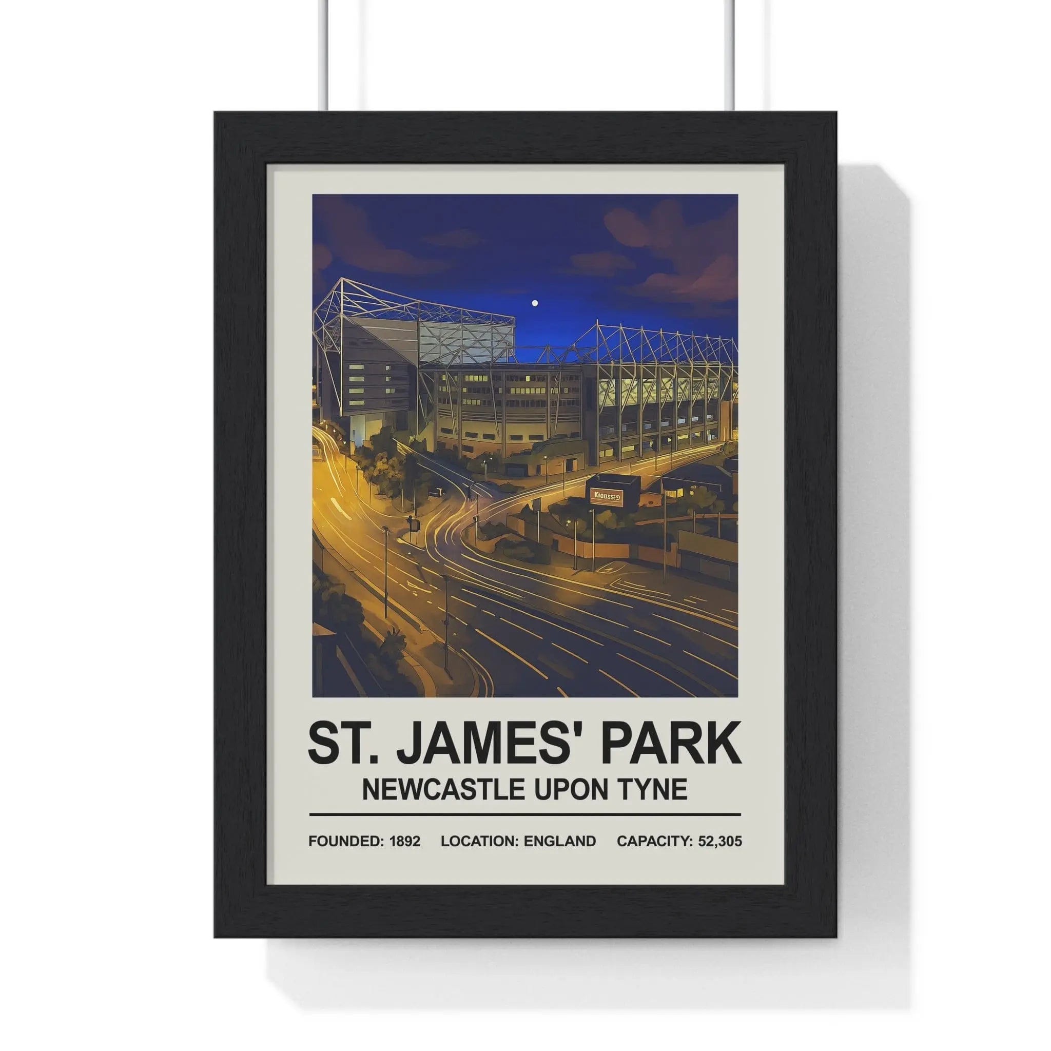 St. James Park Newcastle Night Edition Stadium Print