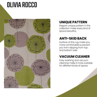 Printed Rug Flor Design Modern Non-Slip Soft Durable Floor Rug for Living Room Bedroom Office by OLIVIA ROCCO
