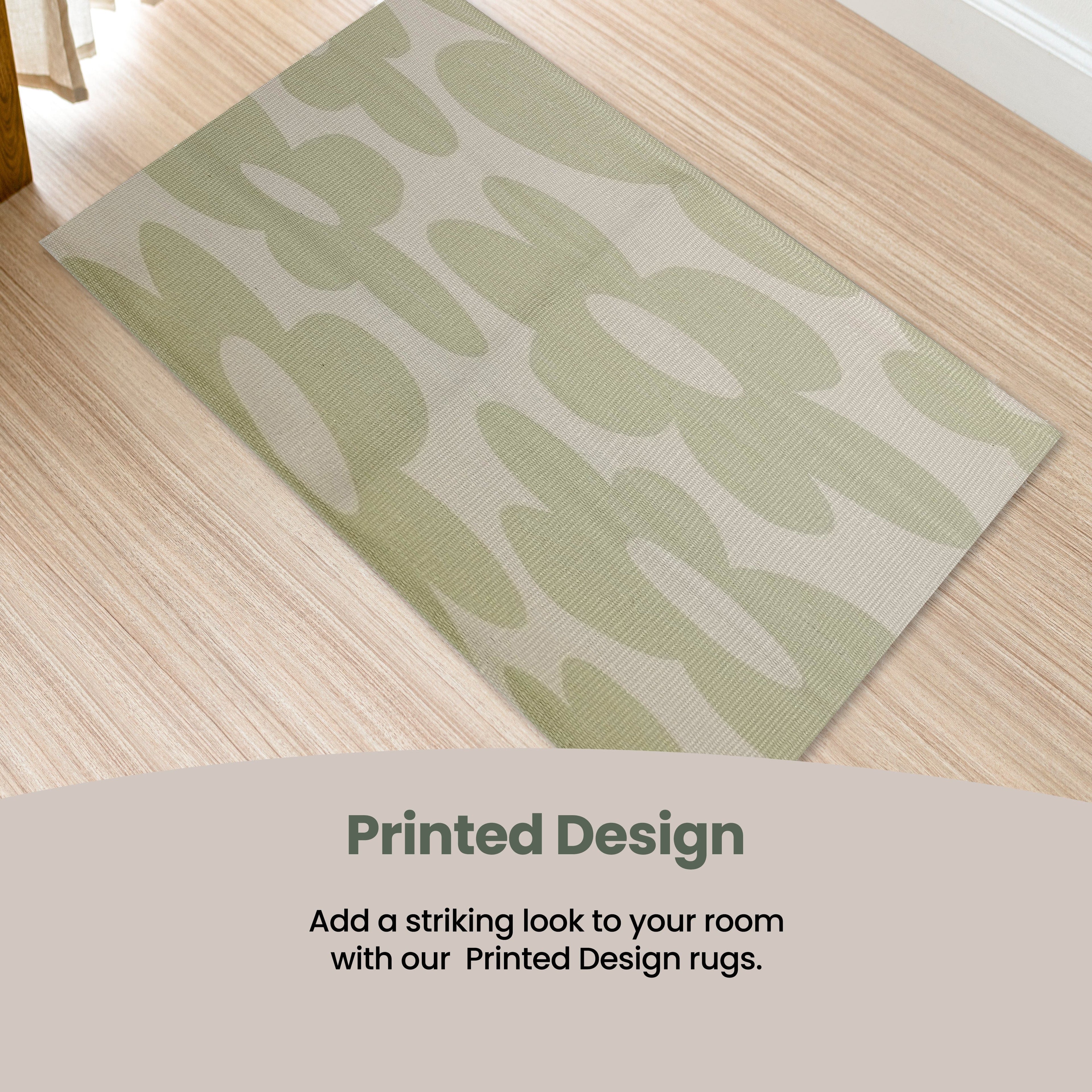 Printed Rug Jardin Design Modern Non-Slip Soft Durable Floor Rug for Living Room Bedroom Office by OLIVIA ROCCO