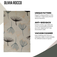 Printed Rug Nina Design Modern Non-Slip Soft Durable Floor Rug for Living Room Bedroom Office by OLIVIA ROCCO