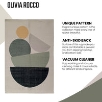 Printed Rug Tokyo Design Modern Non-Slip Soft Durable Floor Rug for Living Room Bedroom Office by OLIVIA ROCCO