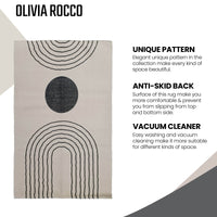 Printed Rug Tuscany Design Modern Non-Slip Soft Durable Floor Rug for Living Room Bedroom Office by OLIVIA ROCCO