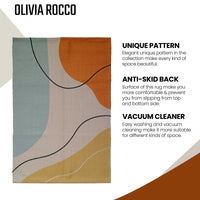 Printed Rug Venus Design Modern Non-Slip Soft Durable Floor Rug for Living Room Bedroom Office by OLIVIA ROCCO