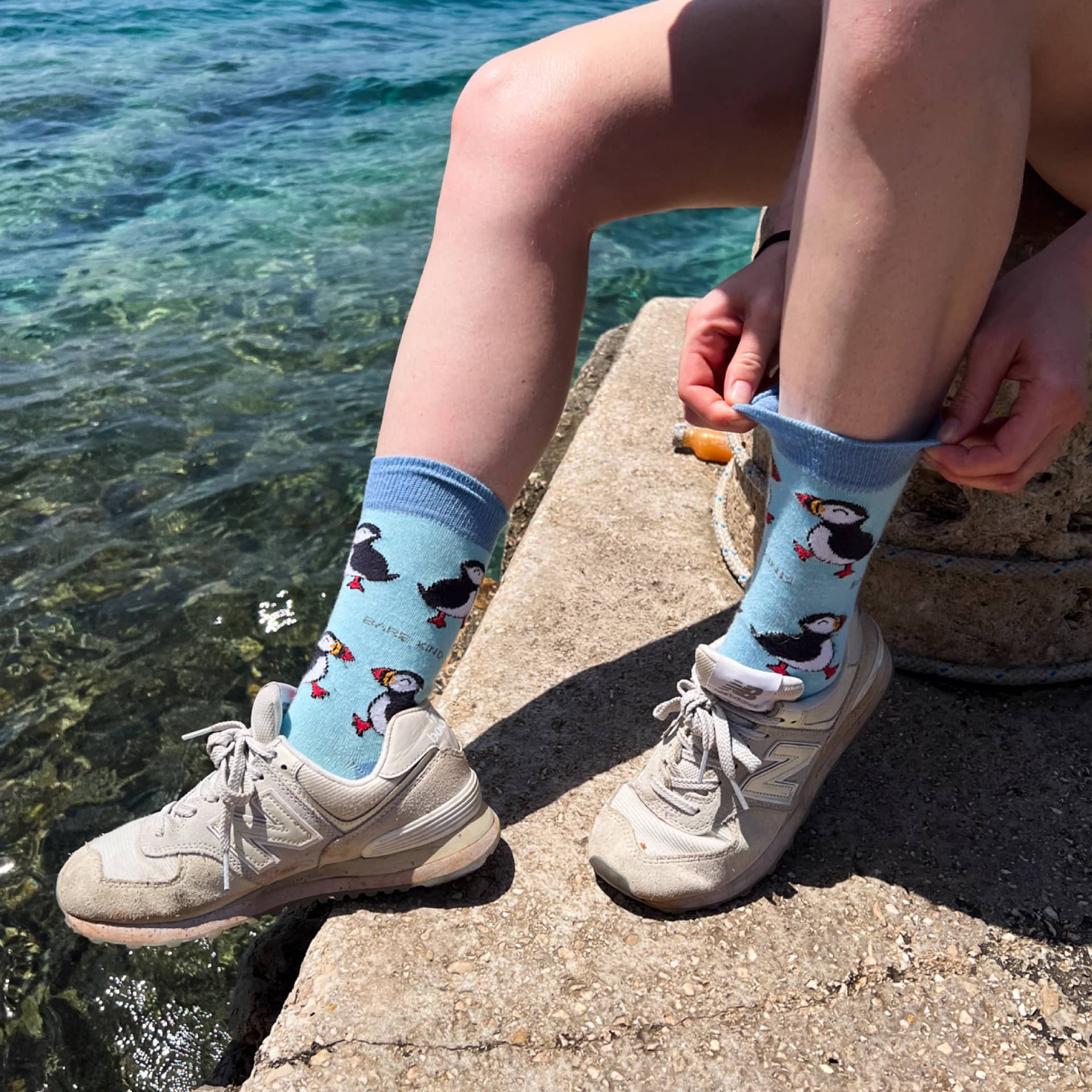 Save the Puffins Bamboo Socks