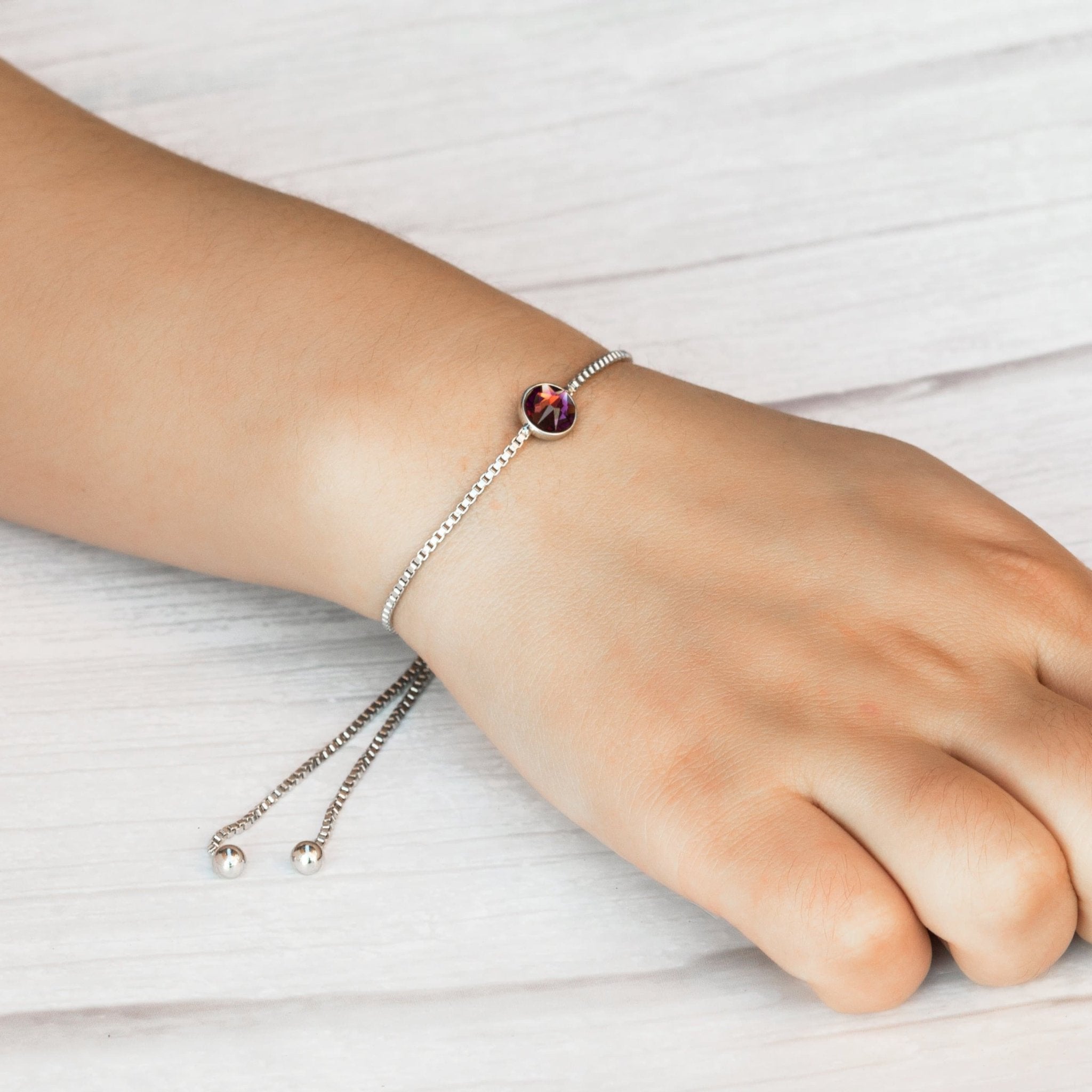 Purple Crystal Bracelet Created with Zircondia® Crystals