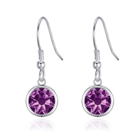 Purple Crystal Drop Earrings Created with Zircondia® Crystals