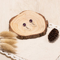 Purple Crystal Drop Earrings Created with Zircondia® Crystals