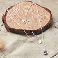 Purple Crystal Necklace Created with Zircondia® Crystals