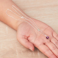 Purple Crystal Necklace Created with Zircondia® Crystals