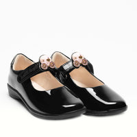 Lelli Kelly Girls Carrie 2 With Detachable Princess Carriage School Shoe F Fitting - Black Patent