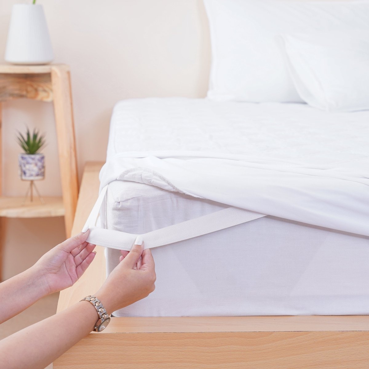 Luxurious White Quilted Mattress Protector for Ultimate Comfort